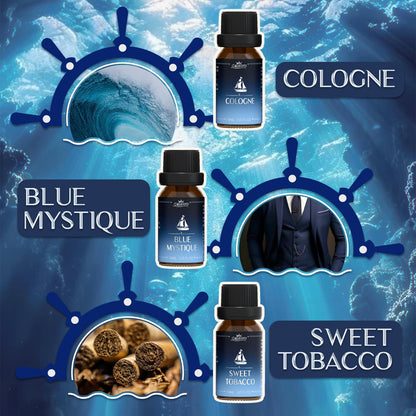 SALUBRITO Cologne Fragrance Oils – Premium 6x10ml Essential Oil Set for Diffuser, Soap & Candle Making