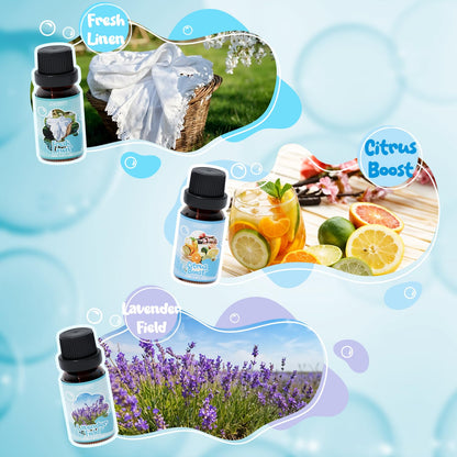 SALUBRITO Laundry Fragrance Oils – Clean Essential Oil Set for Home & Diffuser