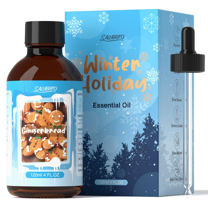 SALUBRITO Gingerbread Essential Oil – 4 fl oz (120 ml) Pure & Natural