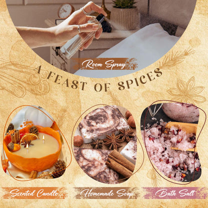 SALUBRITO Spice Fragrance Oils Set | Premium Essential Oils for Diffuser, Candle & Soap Making