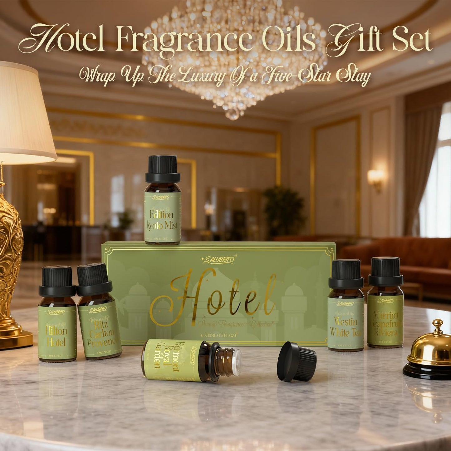 SALUBRITO Luxury Hotel Fragrance Oil Set – Premium Diffuser Essential Oils