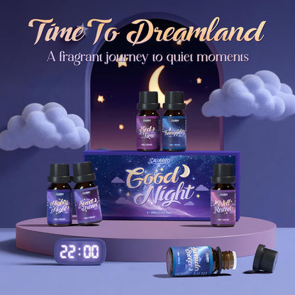 SALUBRITO Good Night Fragrance Oils - Premium 6x10ml Diffuser & Soap Scents