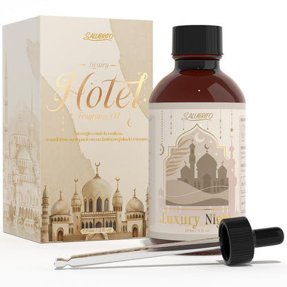 SALUBRITO Luxury Night Essential Oil 4 Fl.Oz (120ml) – Pure & Natural Hotel Fragrance Oil