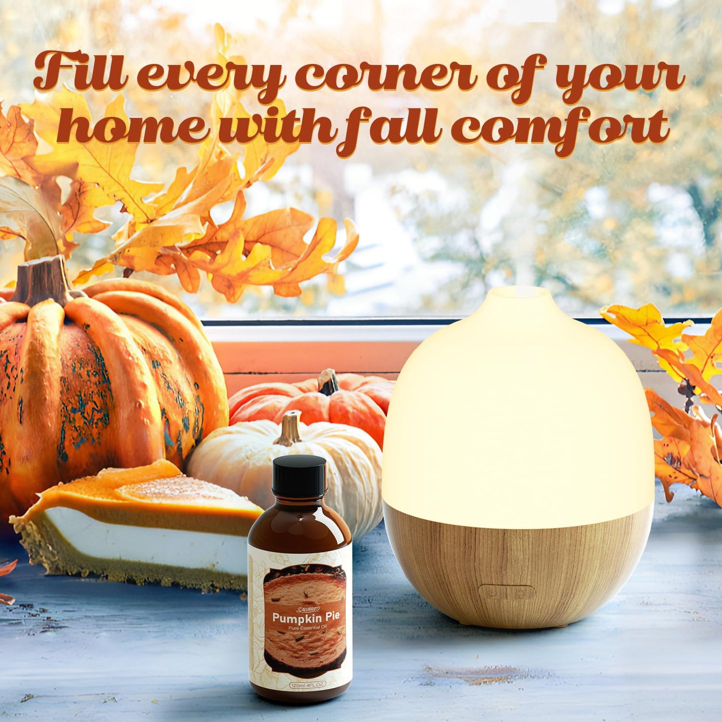 SALUBRITO Pumpkin Pie Essential Oil 4 oz (120 ml) – Pure & Natural Fragrance Oil