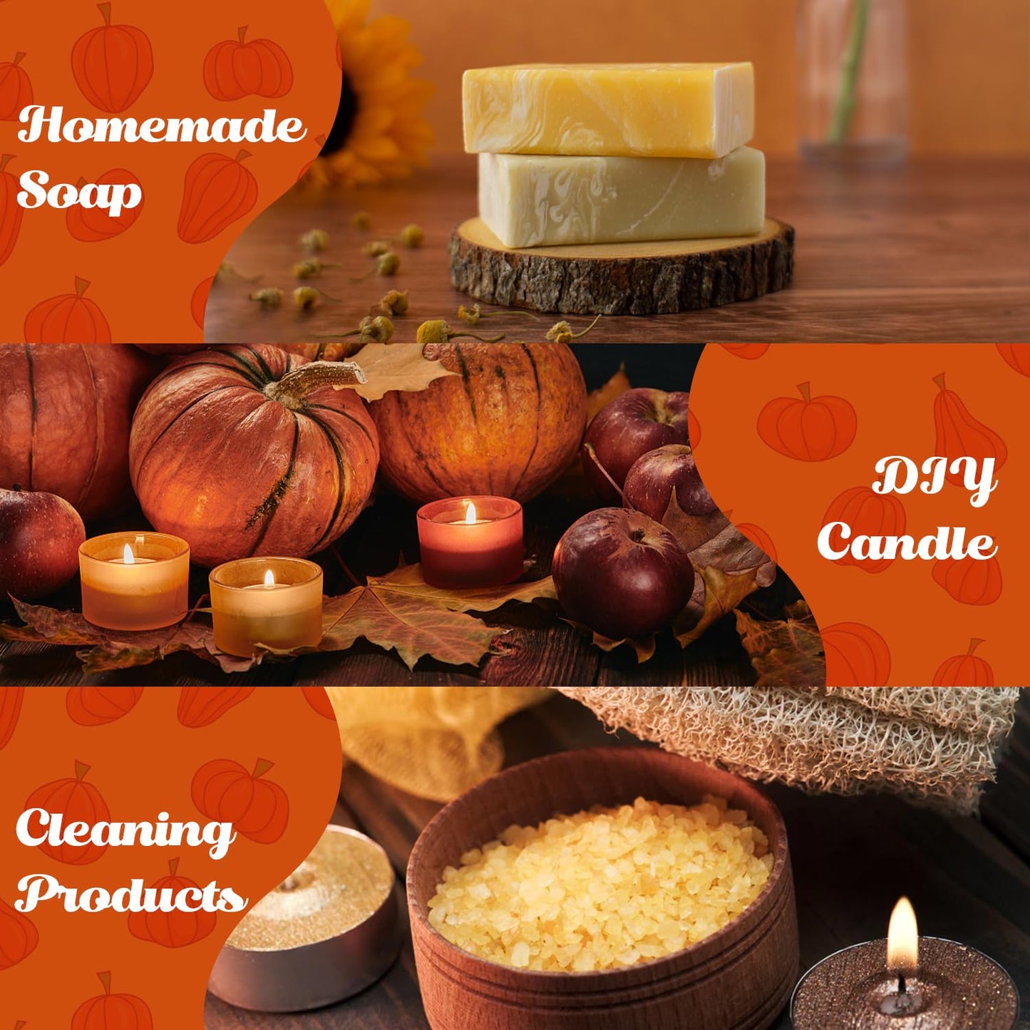 SALUBRITO Pumpkin Pie Essential Oil 4 oz (120 ml) – Pure & Natural Fragrance Oil