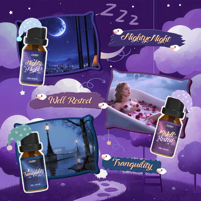 SALUBRITO Good Night Fragrance Oils - Premium 6x10ml Diffuser & Soap Scents