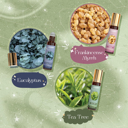 SALUBRITO Wellness Essential Oil Roll On Gift Set – Lavender & More
