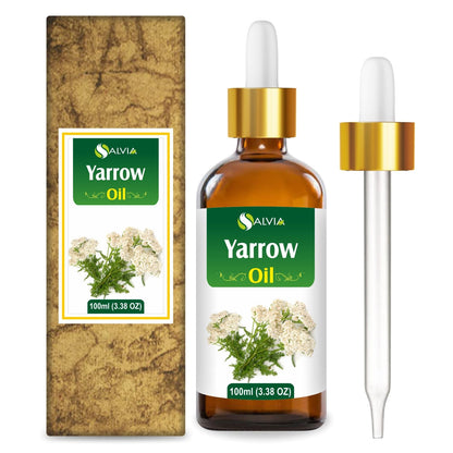 Salvia Yarrow Essential Oil – Pure & Natural Undiluted (100 ml) with Dropper | Therapeutic Grade