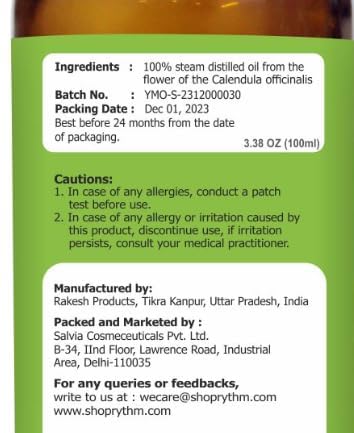 Salvia Yellow Marigold Oil – 100% Natural Undiluted Essential Oil, 100ml