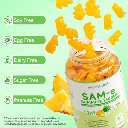 SAM-e L-Tyrosine Gummies with NAC, CoQ10 & Vitamin B – 1600mg SAM-e