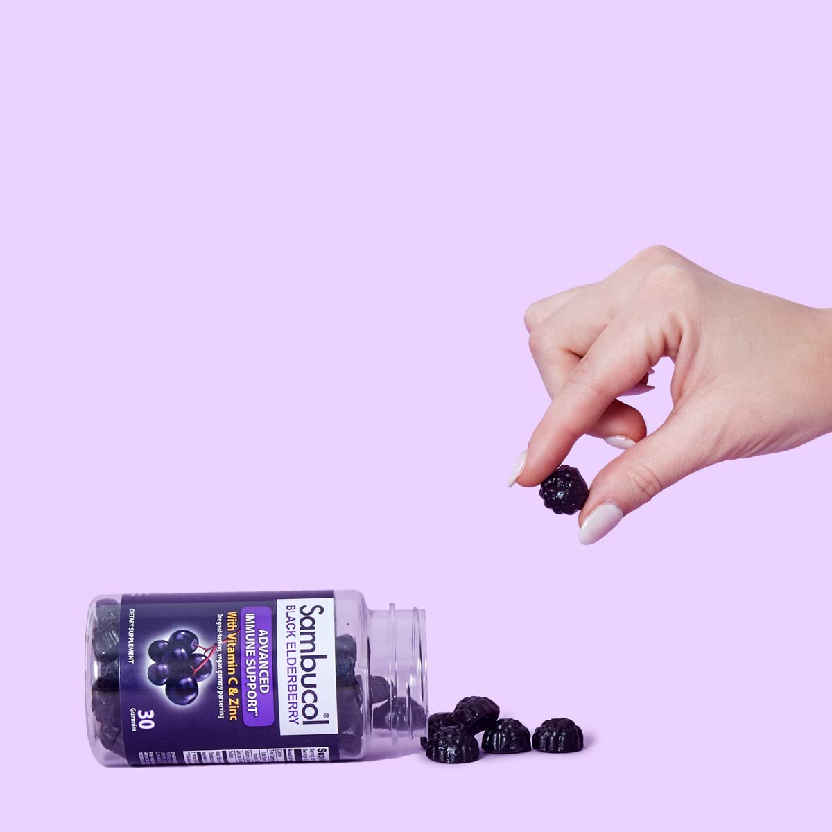 Sambucol Black Elderberry Gummies with Vitamin C & Zinc – 30 Count, 2 Pack BritishVita | Premium UK Vitamins & Wellness Supplements
