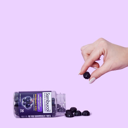 Sambucol Black Elderberry Gummies with Vitamin C & Zinc – 30 Count, 2 Pack BritishVita | Premium UK Vitamins & Wellness Supplements