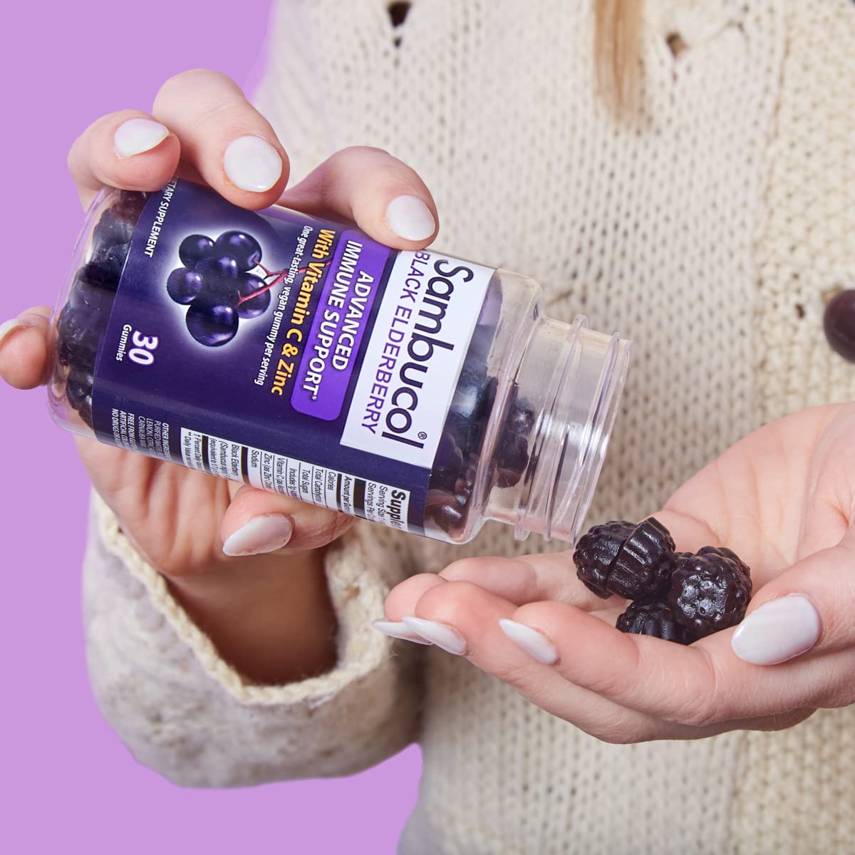 Sambucol Black Elderberry Gummies with Vitamin C & Zinc – 30 Count, 2 Pack BritishVita | Premium UK Vitamins & Wellness Supplements
