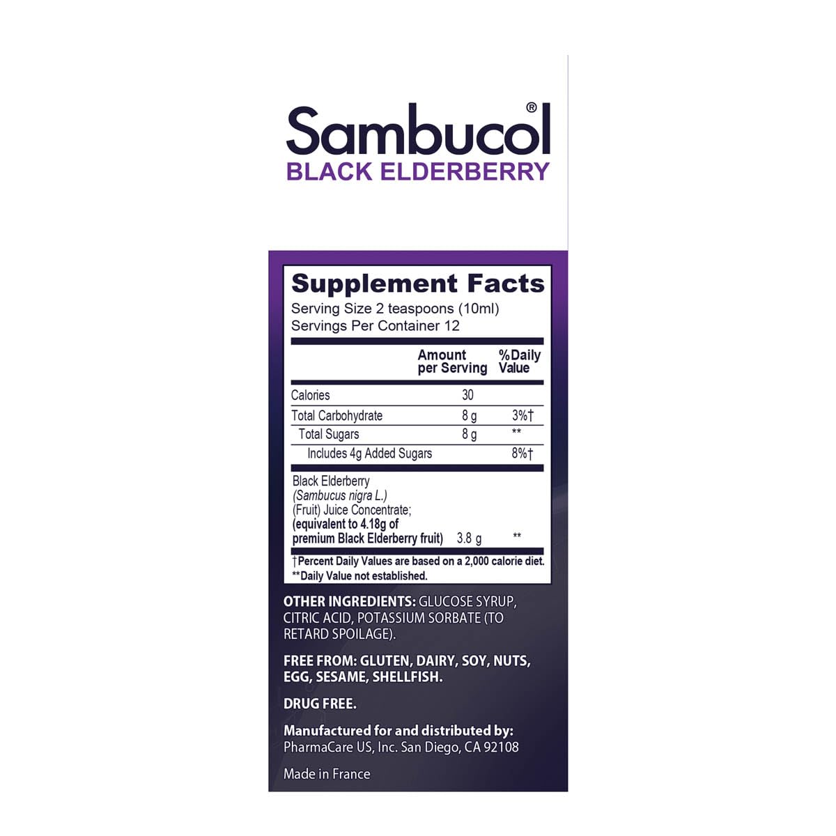 Sambucol Black Elderberry Syrup - Original Formula 4 Fl Oz | Immune Support