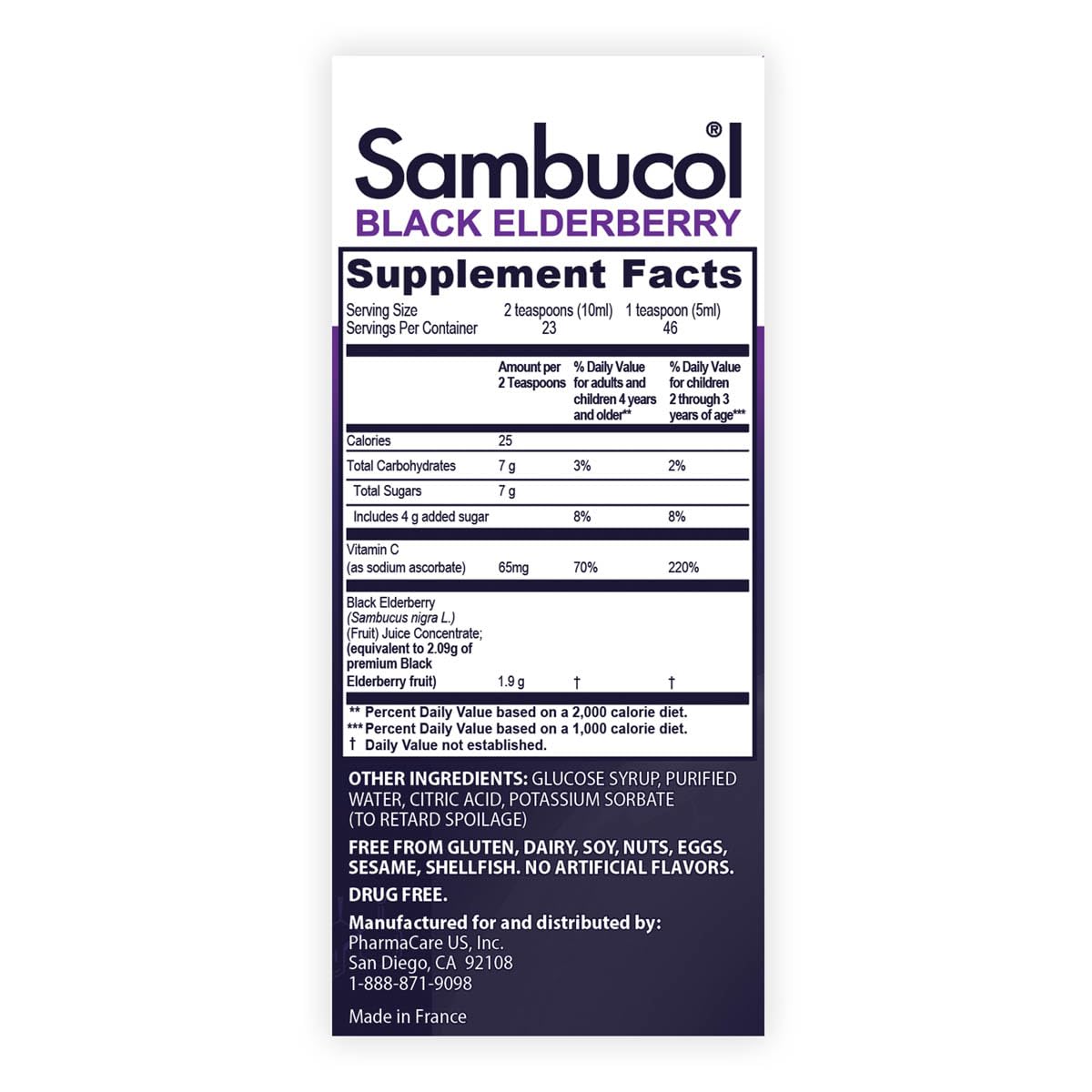 Sambucol Black Elderberry Syrup for Kids – Immune Support (7.8 Fl Oz)