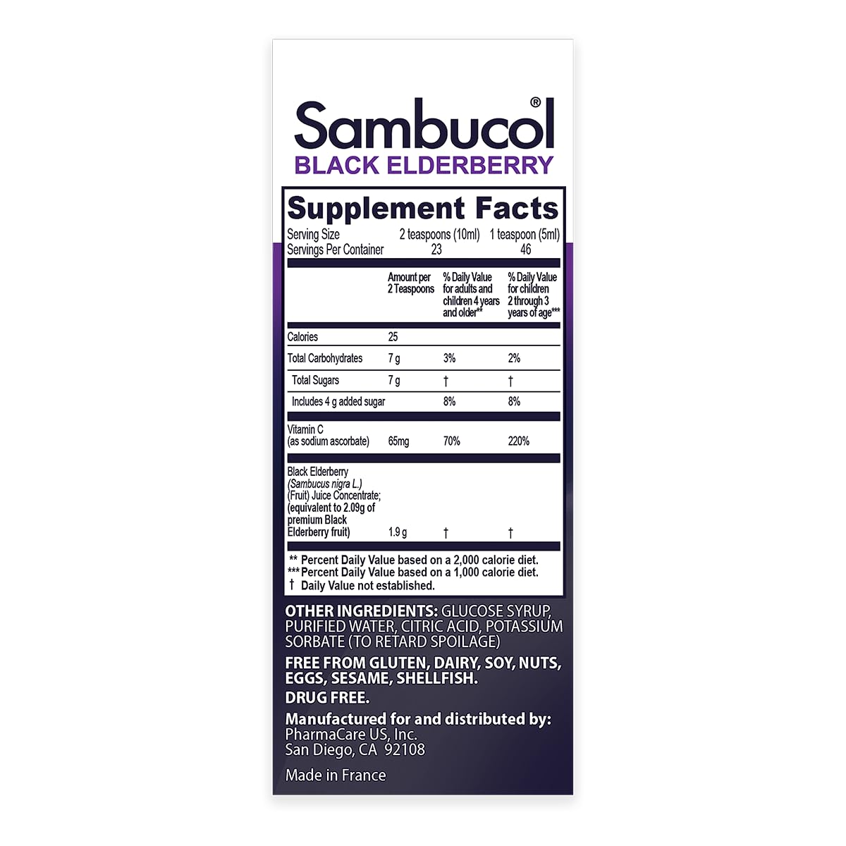 Sambucol Black Elderberry Syrup for Kids – Immune Support & Vitamin C, 4 oz