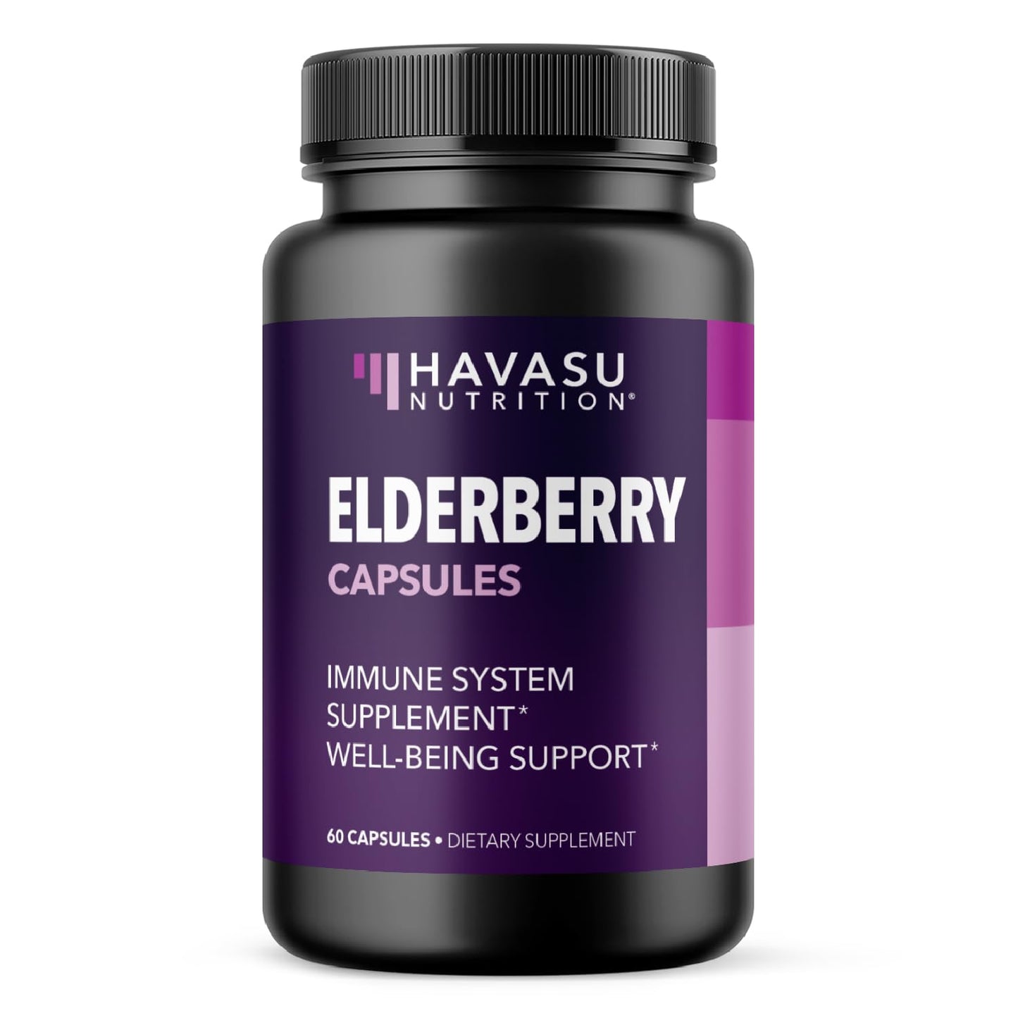 Sambucus Black Elderberry Capsules - Immune Support (400mg) - 60 Count - Vegetarian-Friendly, Non-GMO, Unflavored