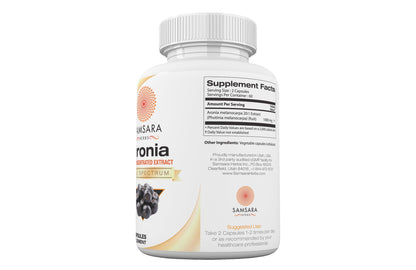 Samsara Herbs Aronia Berry 20:1 Extract | 120x500mg Capsules | Antioxidant & High ORAC