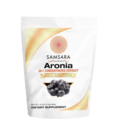 Samsara Herbs Aronia Berry 20:1 Extract Powder (16oz/454g) – Antioxidant & High ORAC BritishVita | Premium UK Vitamins & Wellness Supplements