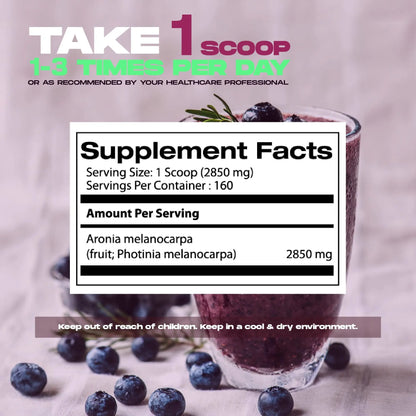 Samsara Herbs Aronia Berry 20:1 Extract Powder (16oz/454g) – Antioxidant & High ORAC BritishVita | Premium UK Vitamins & Wellness Supplements