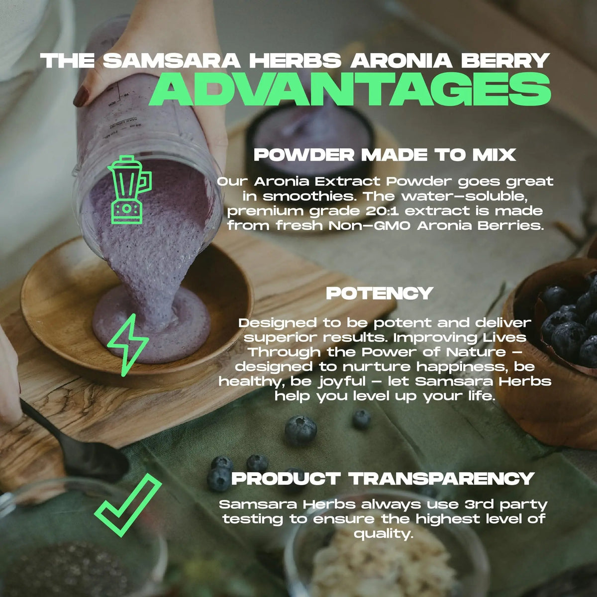 Samsara Herbs Aronia Berry 20:1 Extract Powder (16oz/454g) – Antioxidant & High ORAC BritishVita | Premium UK Vitamins & Wellness Supplements