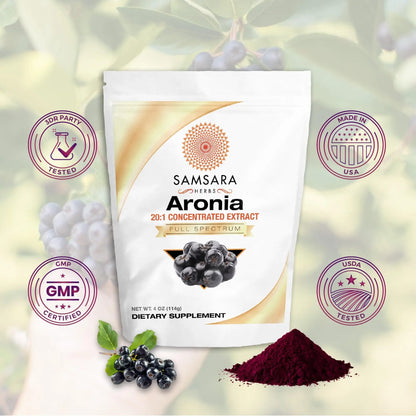Samsara Herbs Aronia Berry 20:1 Extract Powder (16oz/454g) – Antioxidant & High ORAC BritishVita | Premium UK Vitamins & Wellness Supplements