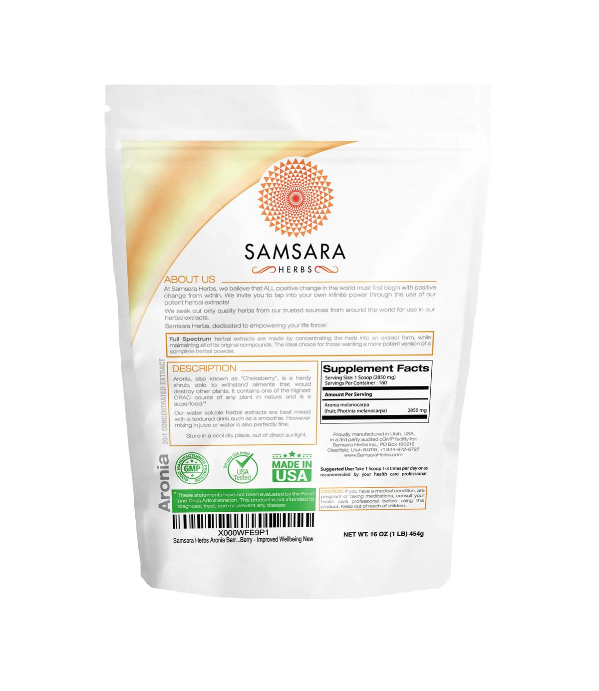 Samsara Herbs Aronia Berry 20:1 Extract Powder (16oz/454g) – Antioxidant & High ORAC BritishVita | Premium UK Vitamins & Wellness Supplements