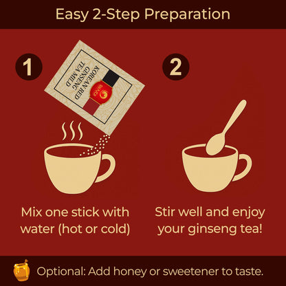 SAMSIDAE Korean Panax Red Ginseng Instant Tea – 50 Sachets | Boost Circulation, Memory & Energy
