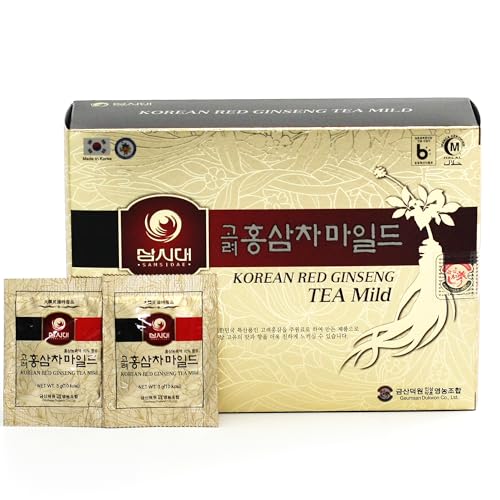 SAMSIDAE Korean Panax Red Ginseng Instant Tea – 50 Sachets | Boost Circulation, Memory & Energy