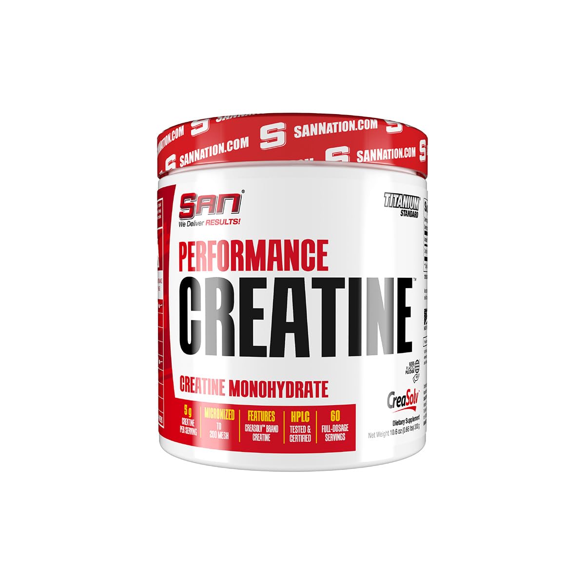 SAN Performance Creatine 300g – Supports Muscle Growth & Athletic Endurance | 60 Servings