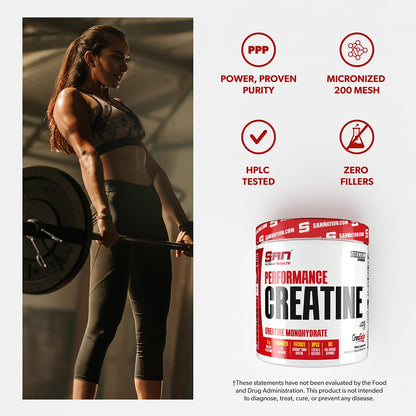 SAN Performance Creatine 300g – Supports Muscle Growth & Athletic Endurance | 60 Servings