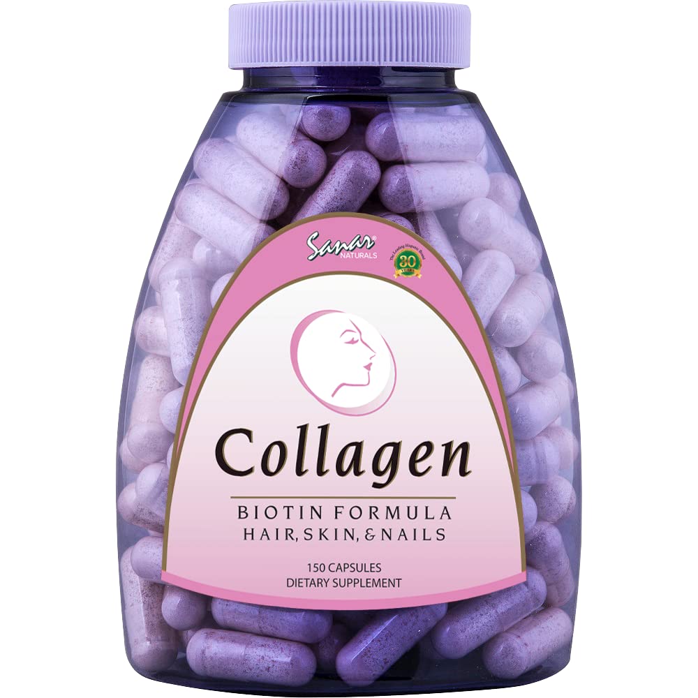 Sanar Naturals Collagen Pills with Biotin and Vitamin C - 150 Capsules