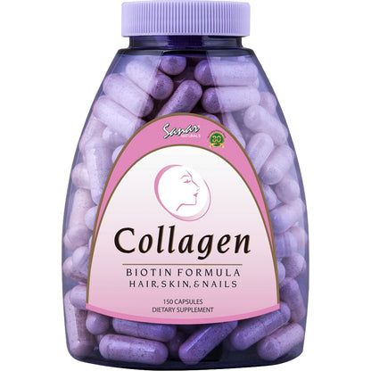 Sanar Naturals Collagen Pills with Biotin and Vitamin C - 150 Capsules