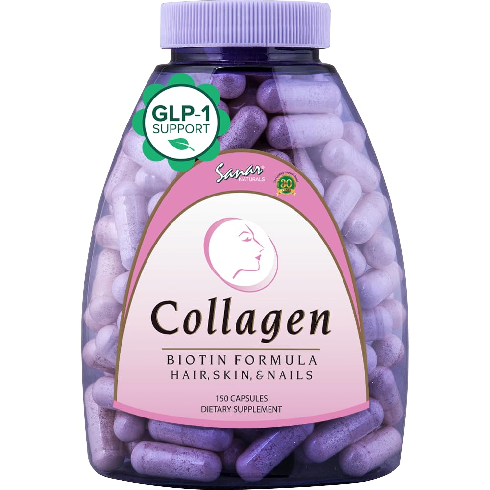 Sanar Naturals Collagen Pills with Biotin and Vitamin C - 150 Capsules