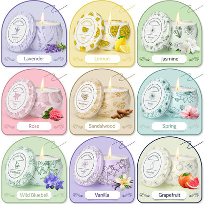 WarmEmbrace Scented Candles – 9-Piece Gift Set, Long-Lasting