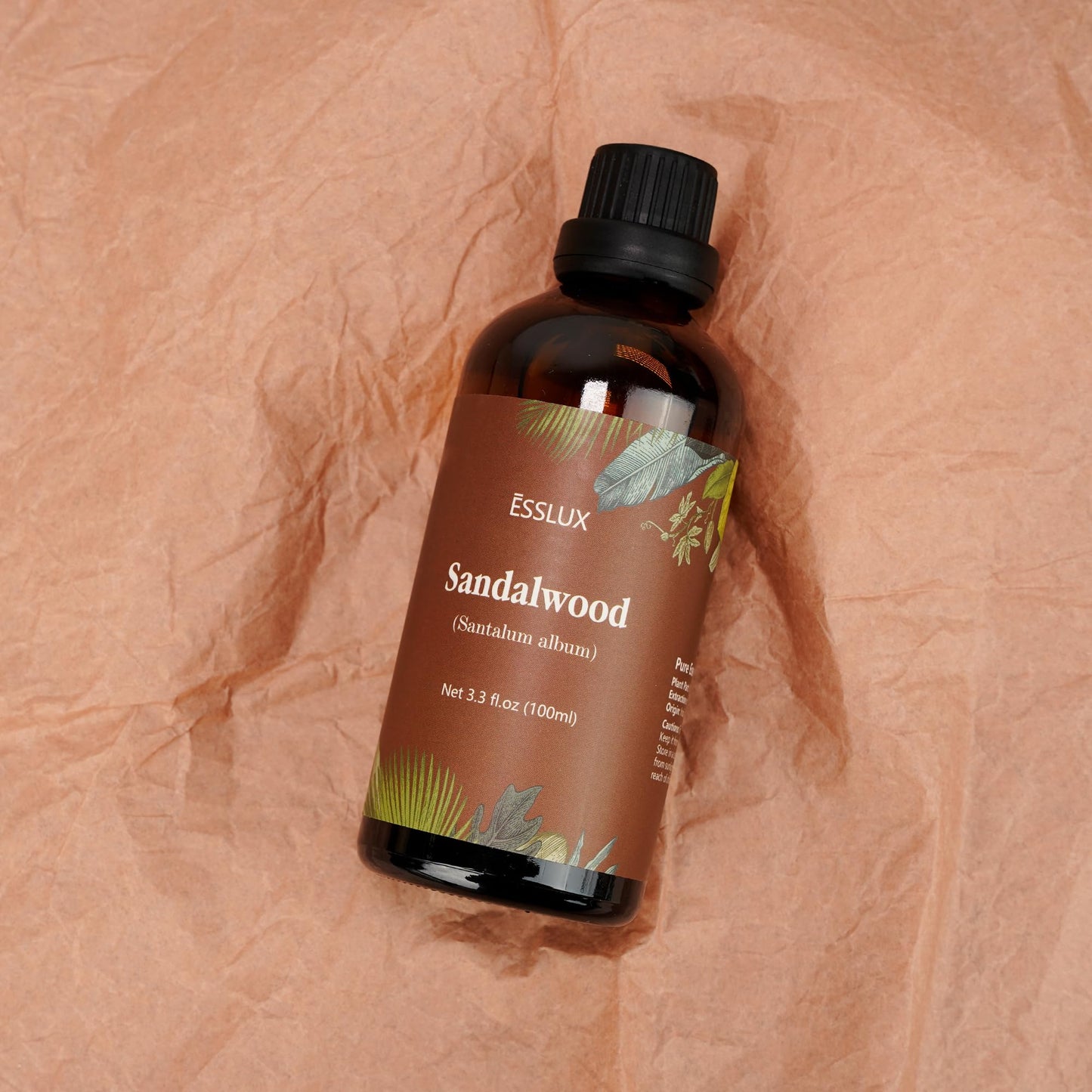 Sandalwood Essential Oil 100 ml – Premium Steam-Distilled Wood Scent for Aromatherapy