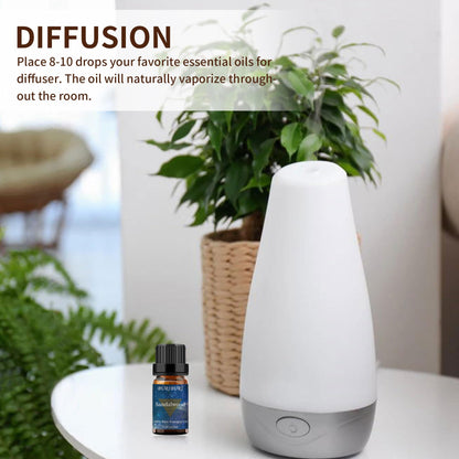 Rose and Sandalwood Essential Oil Gift Set – 100% Pure, Undiluted, Natural, Organic Aromatherapy, 10MLx2
