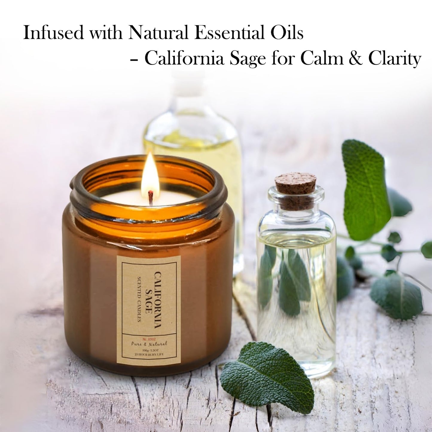 Christmas Candle Gift Set – 4-Pack Scented Soy Candles (Lavender, Jasmine, Sandalwood & Sage)