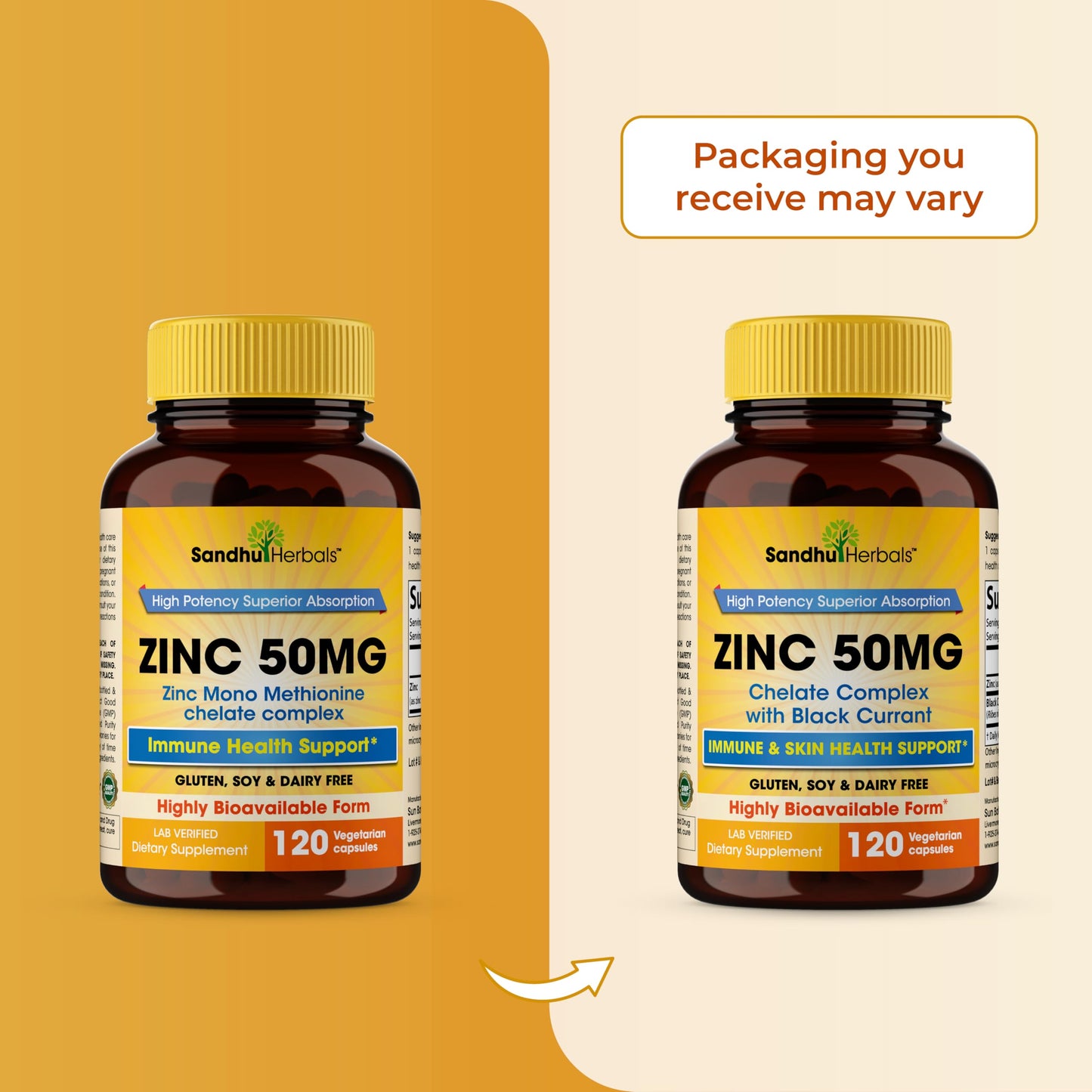 Zinc Supplements for Men and Women – Zinc 50mg with Black Currant | 120 Vegetarian Capsules | Immune Support & Skin Health