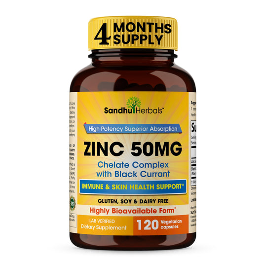Zinc Supplements for Men and Women – Zinc 50mg with Black Currant | 120 Vegetarian Capsules | Immune Support & Skin Health BritishVita | Premium UK Vitamins & Wellness Supplements