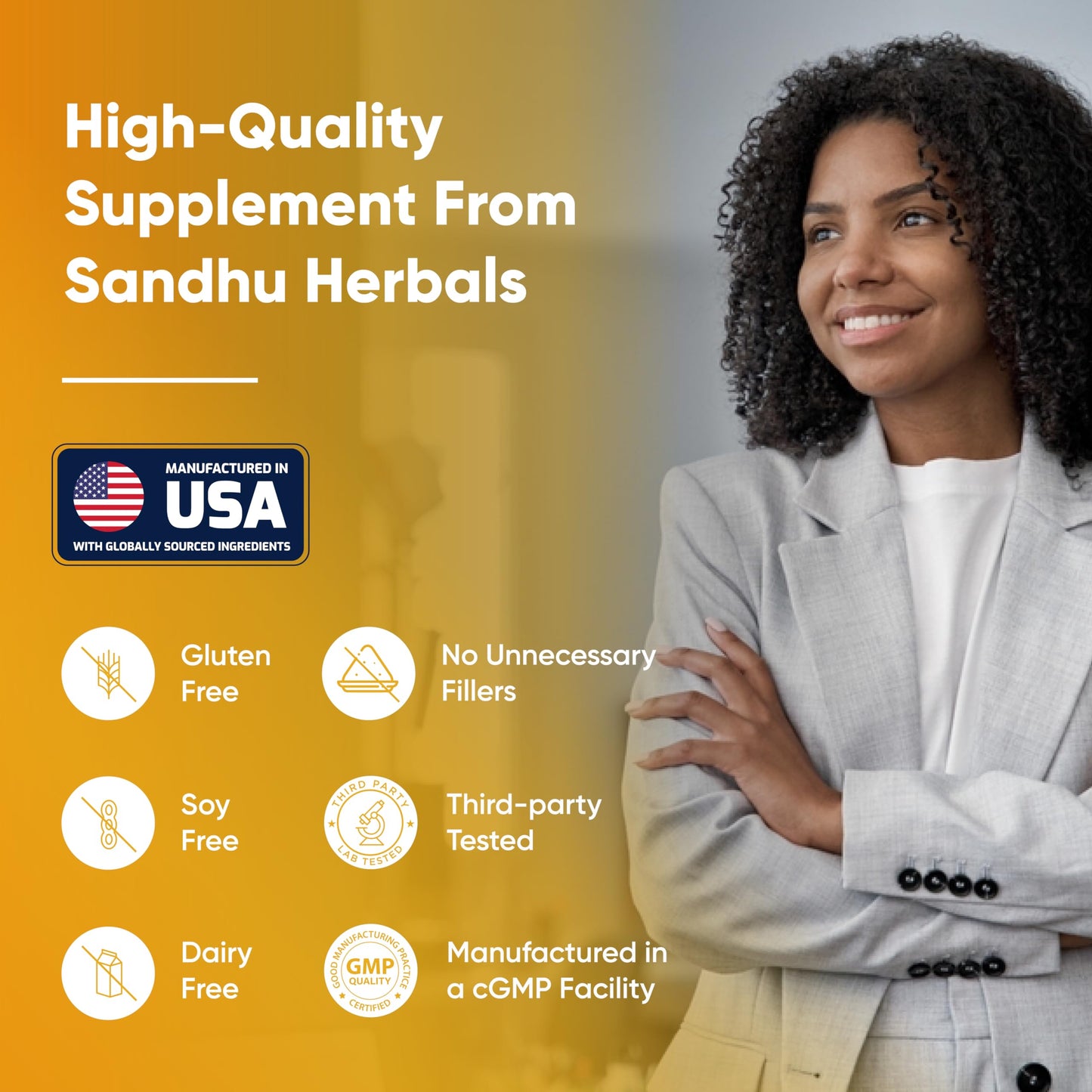 SANDHUHERBALS Organic Giloy (Guduchi) Powder – 120 Vegetarian Capsules | Immune Support & Digestion | Made in USA