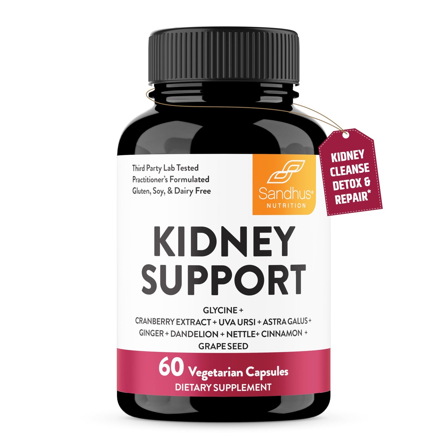 Sandhu's Kidney Cleanse Detox & Repair – Cranberry Extract, 60 Veg Capsules