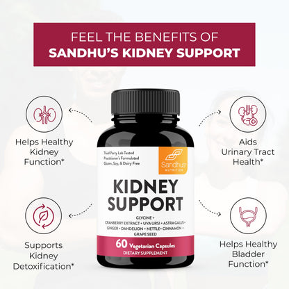 Sandhu's Kidney Cleanse Detox & Repair – Cranberry Extract, 60 Veg Capsules