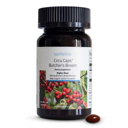 Sanhelios Circu Caps Higher Dose 900mg Butcher's Broom – Circulation Support (50 Capsules)