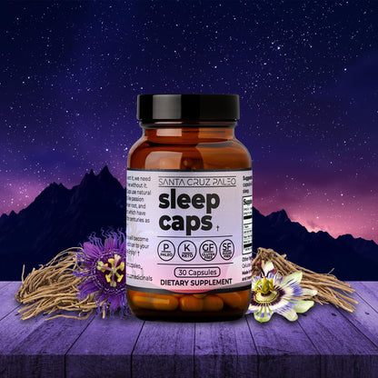 Santa Cruz Paleo Sleep Caps | L-Theanine, Melatonin-Free Nighttime Support | Paleo & Keto