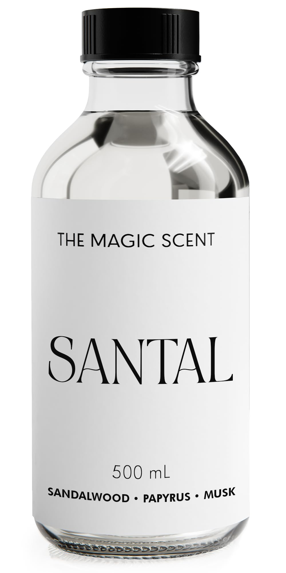 The Magic Scent Santal Diffuser Oil – Fragrance Oil for Diffusers | Sandalwood, Musk & Cardamom | 16.9 fl oz (500 mL) | Cold-Air & Ultrasonic