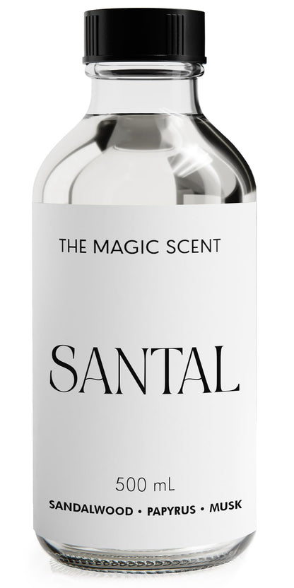The Magic Scent Santal Diffuser Oil – Fragrance Oil for Diffusers | Sandalwood, Musk & Cardamom | 16.9 fl oz (500 mL) | Cold-Air & Ultrasonic