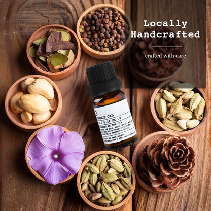 Santal Essential Oil for Diffuser – Inspired by Santal 33, 10 ml Glass Bottle with Euro Dropper (USA Made)