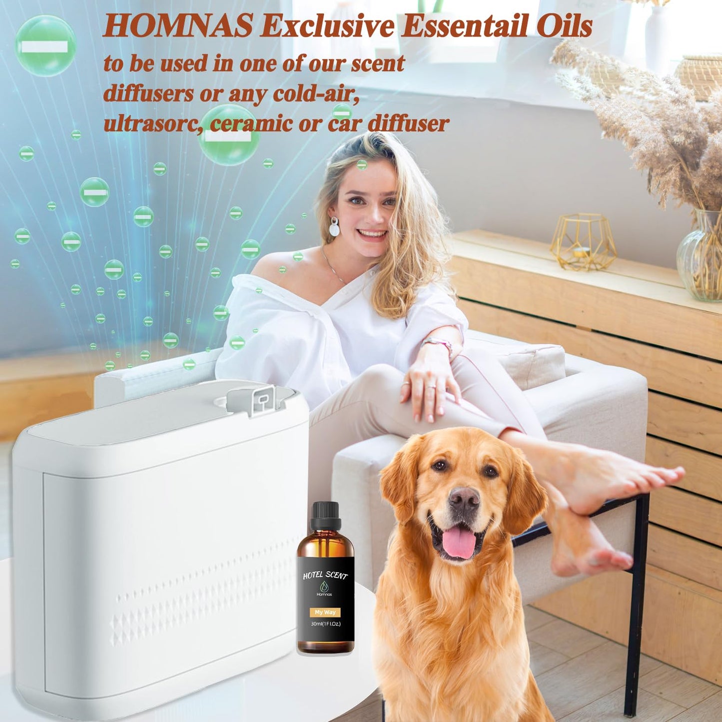 Santal Essential Oil for Diffuser – Luxury Hotel Scents, 30ML Pure Diffuser Oil