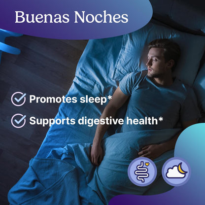 Santo Remedio Buenas Noches – Sleep Support, Digestive Health, Zylaria®, DE111® Probiotics, Melatonin